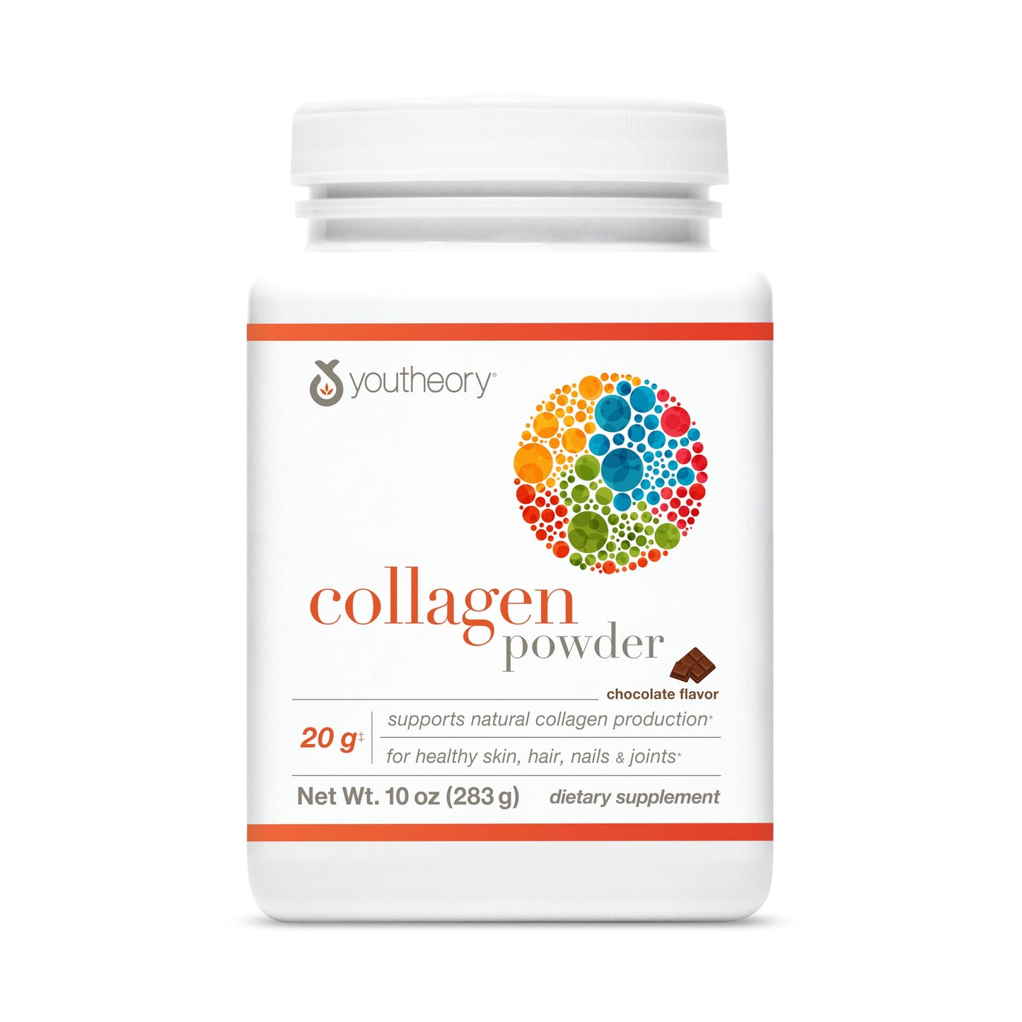 Youtheory Collagen Powder - 20 g Hydrolyzed Collagen Peptides - with Vitamin C, Biotin & Amino Acids - Supports Joint & Bone Health* - Bioavailable Nutrition - Vanilla - 20 oz (21-Day Supply)