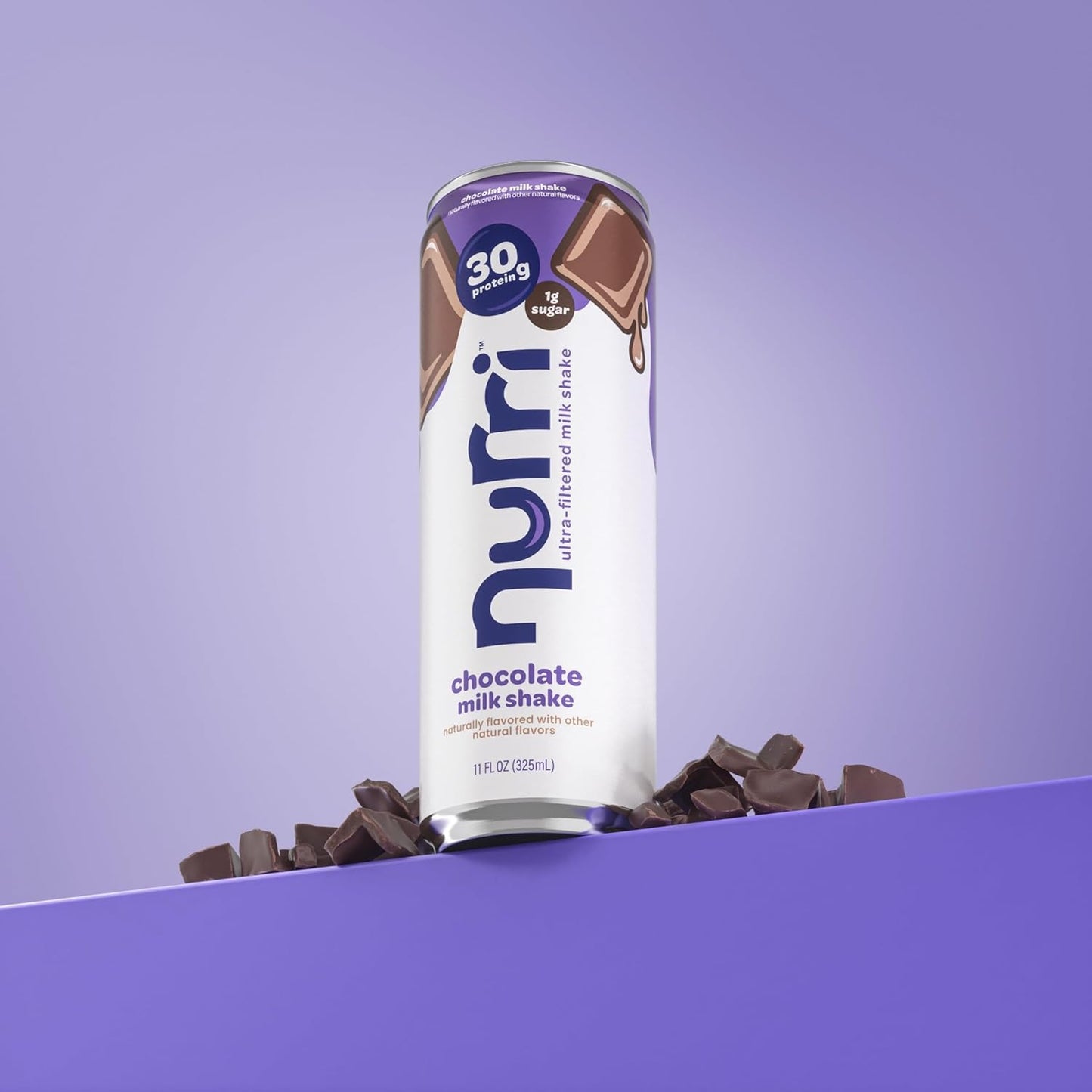 Nurri 30g Protein Ultra Filtered Milk Shake, Chocolate, 10-11 fl oz Cans | Ready to drink, Ultra-filtered milk protein, 150 calories, 1g sugar, 10 vitamins and minerals