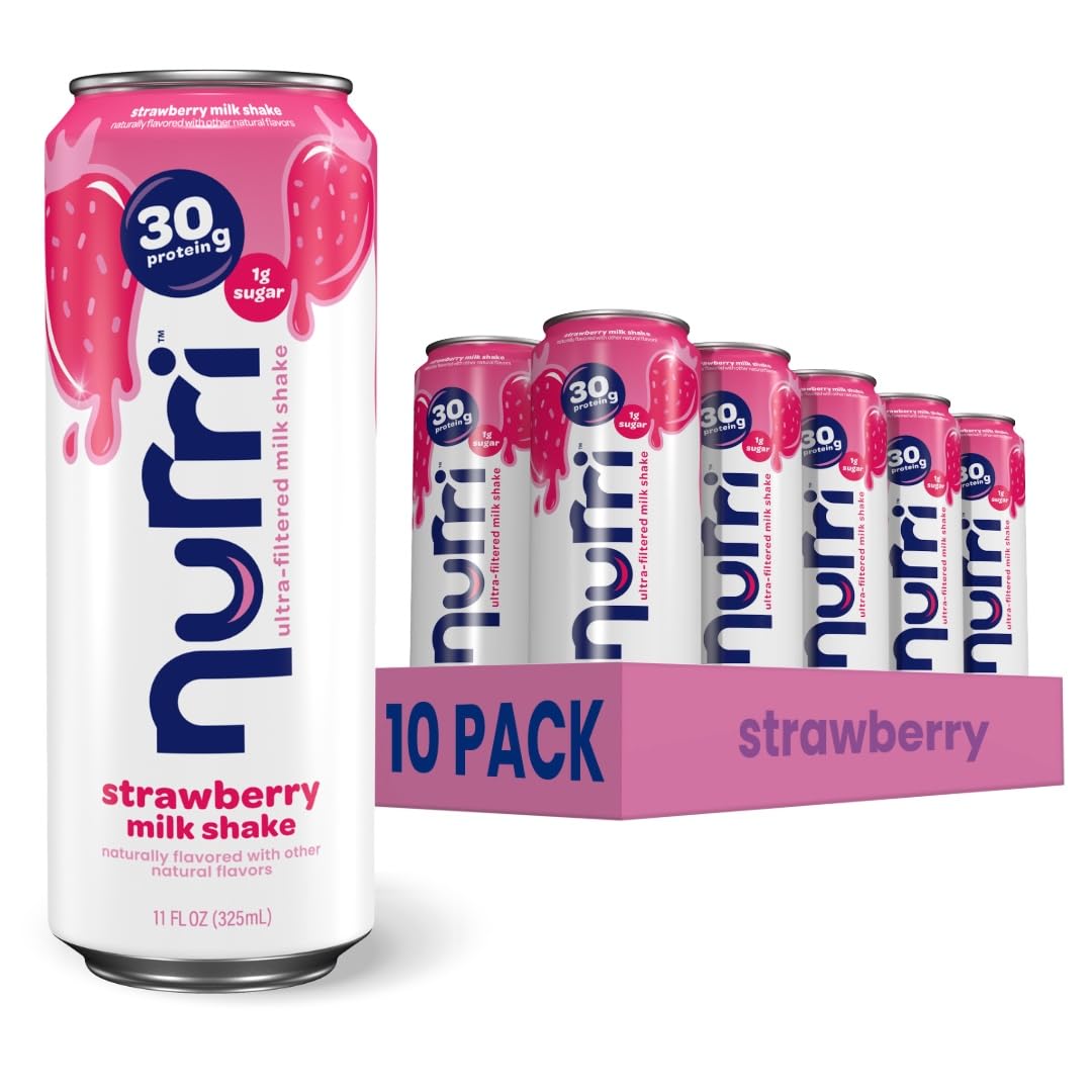 Nurri 30g Protein Ultra Filtered Milk Shake, Chocolate, 10-11 fl oz Cans | Ready to drink, Ultra-filtered milk protein, 150 calories, 1g sugar, 10 vitamins and minerals