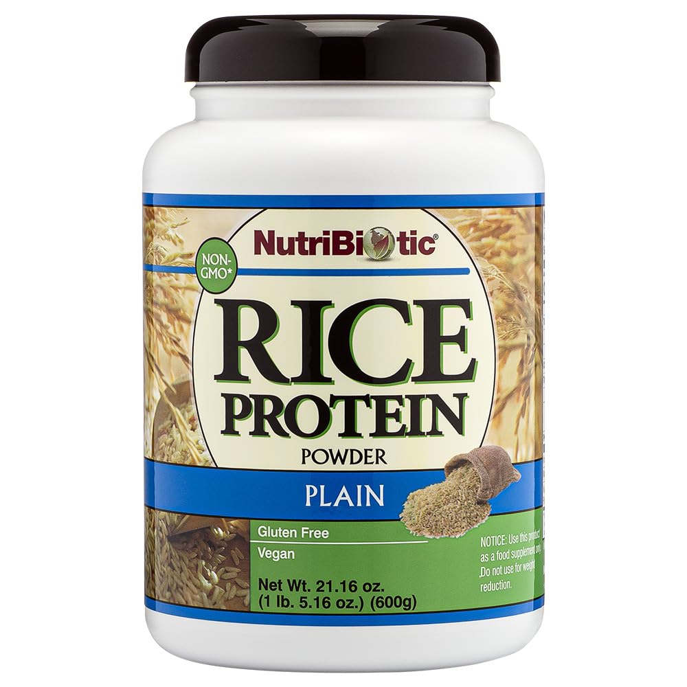NutriBiotic – Vanilla Rice Protein, 1 Lb 5 Oz (600g) | Low Carb, Keto-Friendly, Vegan, Raw Protein Powder | Grown & Processed Without Chemicals, GMOs or Gluten | Easy to Digest & Nutrient-Rich