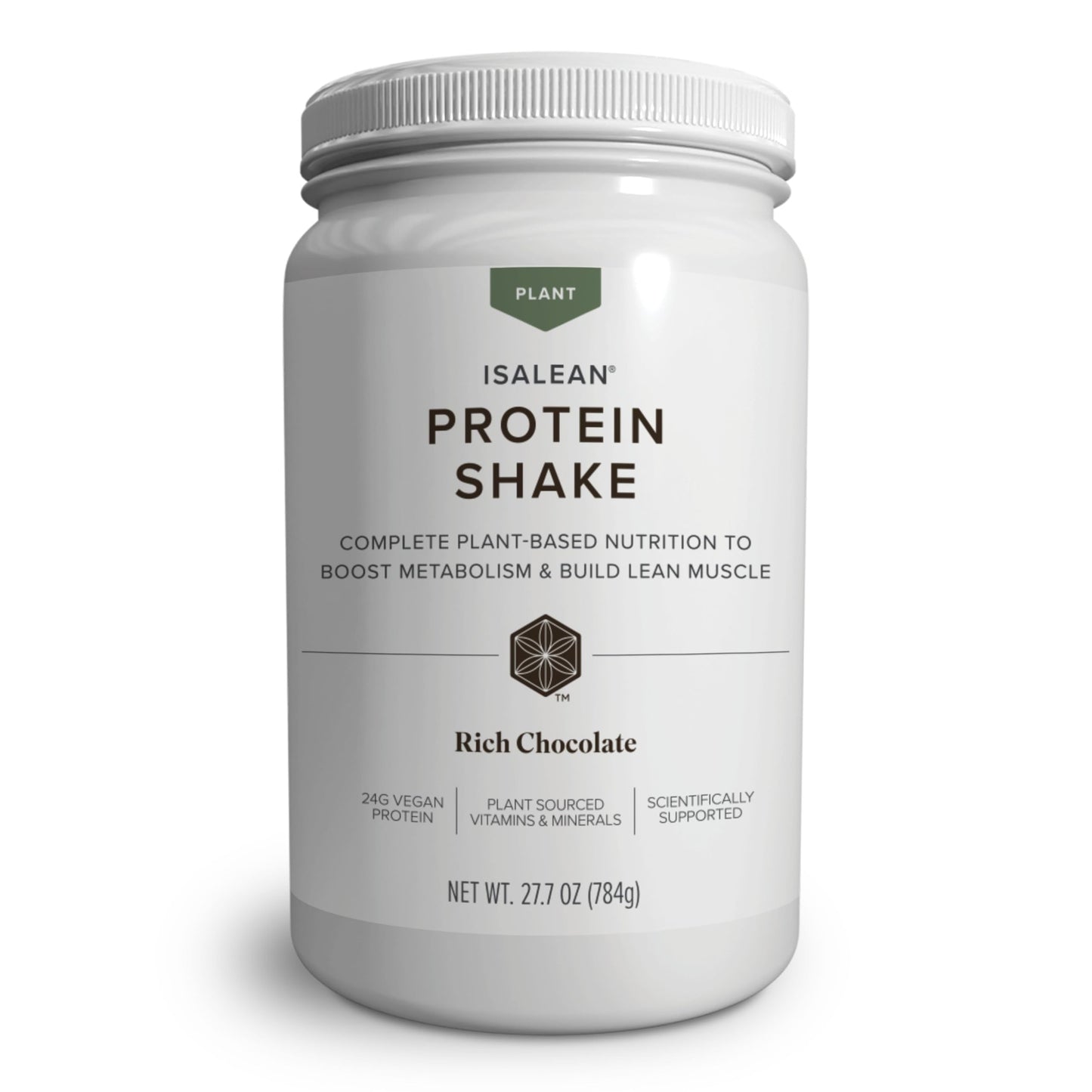 Isagenix Plant-Based IsaLean Protein Shake - Meal Replacement Drink with 24 g of Plant-Based Protein - Supports Lean Muscle Growth & Healthy Metabolism - Gluten-Free & Soy-Free - Strawberry