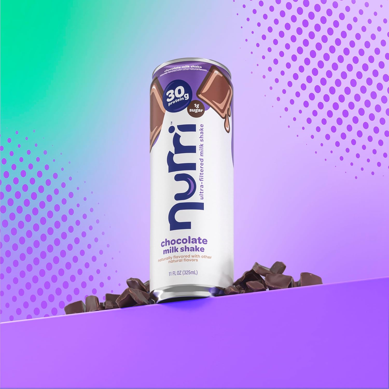 Nurri 30g Protein Ultra Filtered Milk Shake, Chocolate, 10-11 fl oz Cans | Ready to drink, Ultra-filtered milk protein, 150 calories, 1g sugar, 10 vitamins and minerals