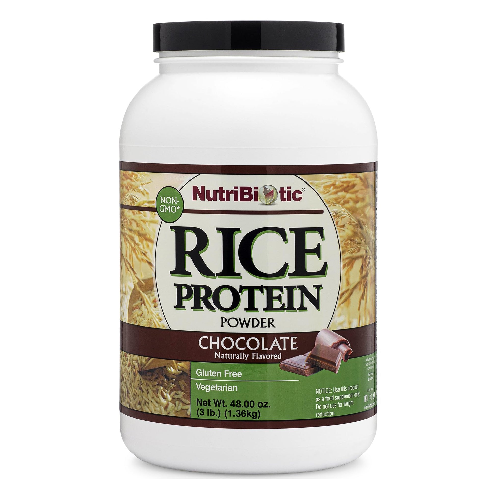 NutriBiotic – Vanilla Rice Protein, 1 Lb 5 Oz (600g) | Low Carb, Keto-Friendly, Vegan, Raw Protein Powder | Grown & Processed Without Chemicals, GMOs or Gluten | Easy to Digest & Nutrient-Rich