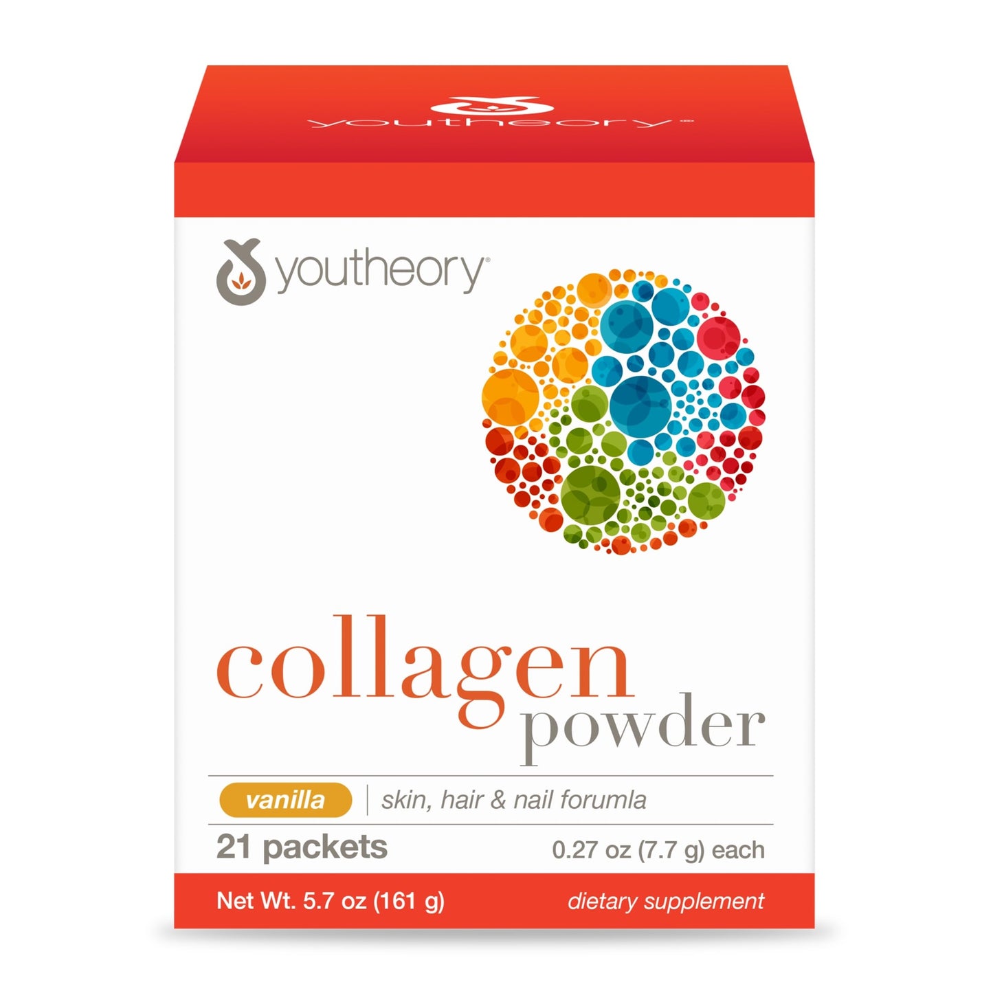 Youtheory Collagen Powder - 20 g Hydrolyzed Collagen Peptides - with Vitamin C, Biotin & Amino Acids - Supports Joint & Bone Health* - Bioavailable Nutrition - Vanilla - 20 oz (21-Day Supply)