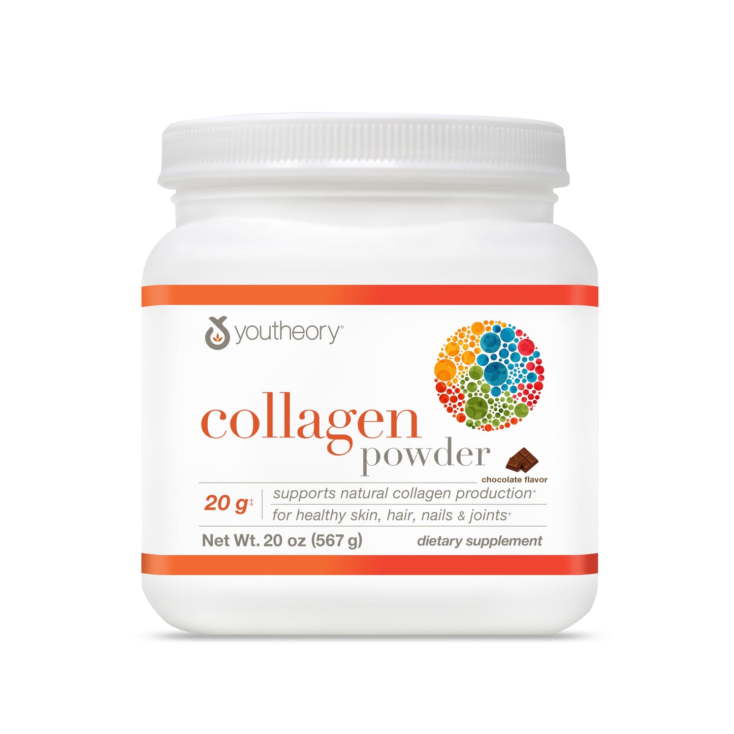 Youtheory Collagen Powder - 20 g Hydrolyzed Collagen Peptides - with Vitamin C, Biotin & Amino Acids - Supports Joint & Bone Health* - Bioavailable Nutrition - Vanilla - 20 oz (21-Day Supply)