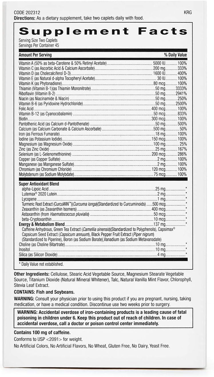GNC Womens Ultra Mega Energy and Metabolism Multivitamin for Women, 90 Count, for Increased Energy, Metablism, and Calorie Burning