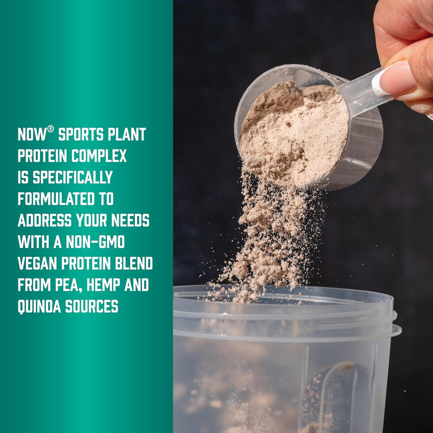 NOW Foods Sports Nutrition, Plant Protein Complex 22 g, Creamy Vanilla Powder, 2-Pound