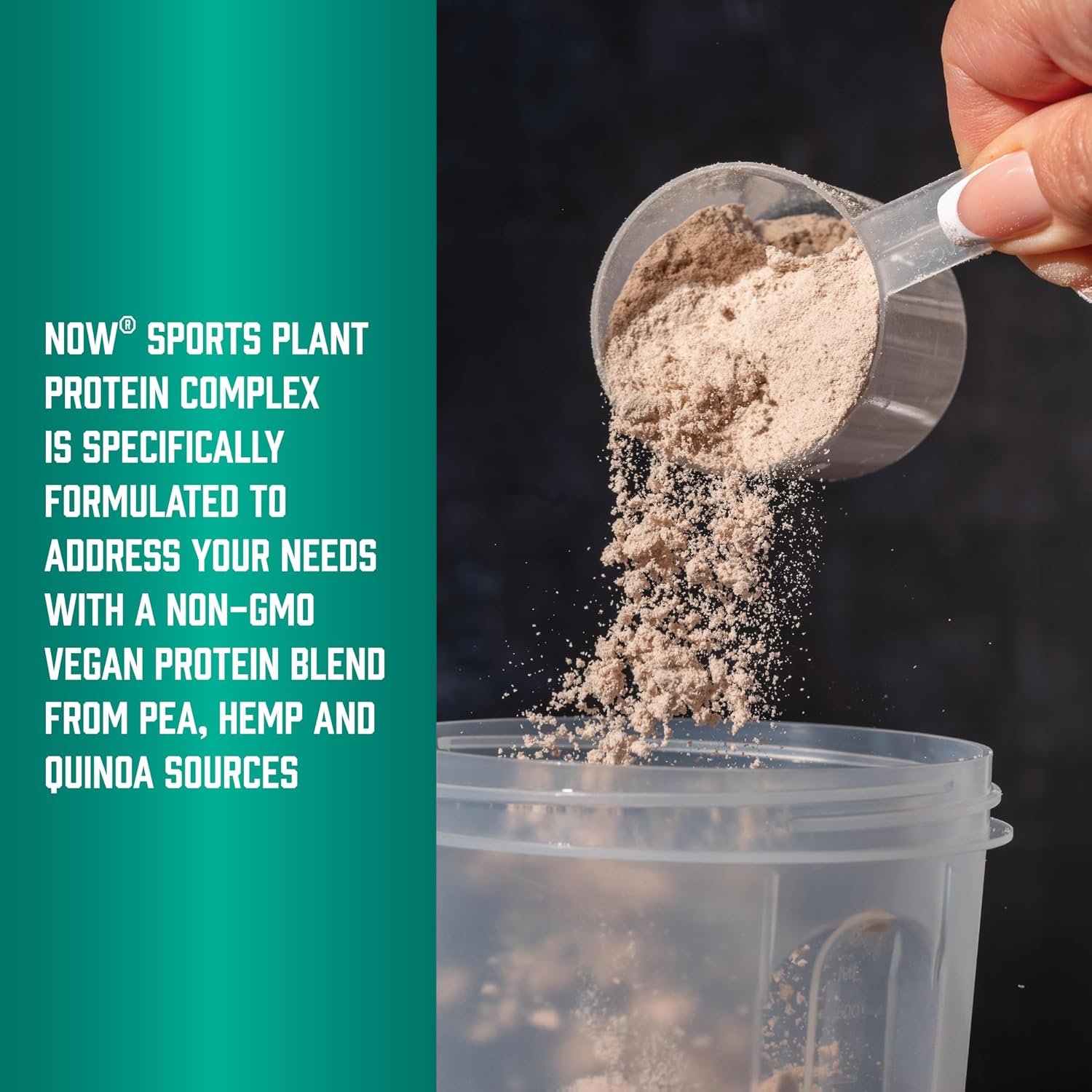 NOW Foods Sports Nutrition, Plant Protein Complex 22 g, Creamy Vanilla Powder, 2-Pound